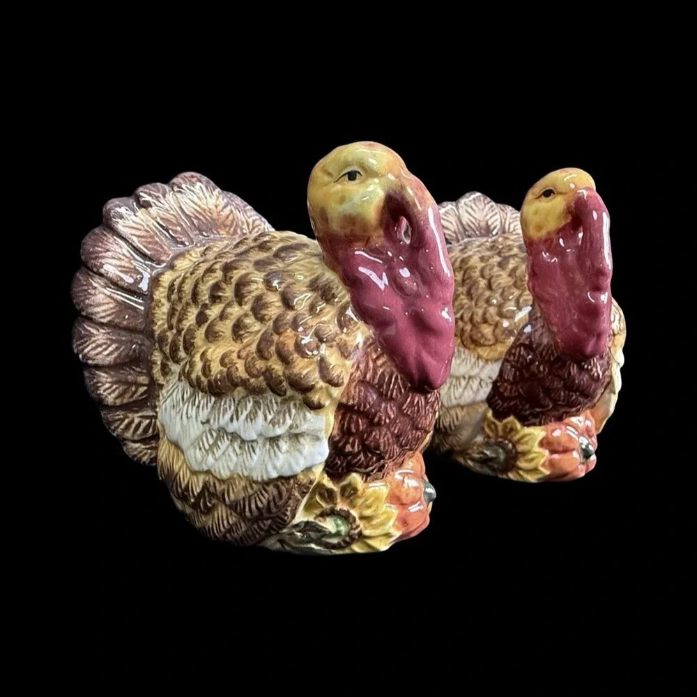 BELLA CASA‎ By Ganz Turkey Salt & Pepper Shakers Thanksgiving Decor